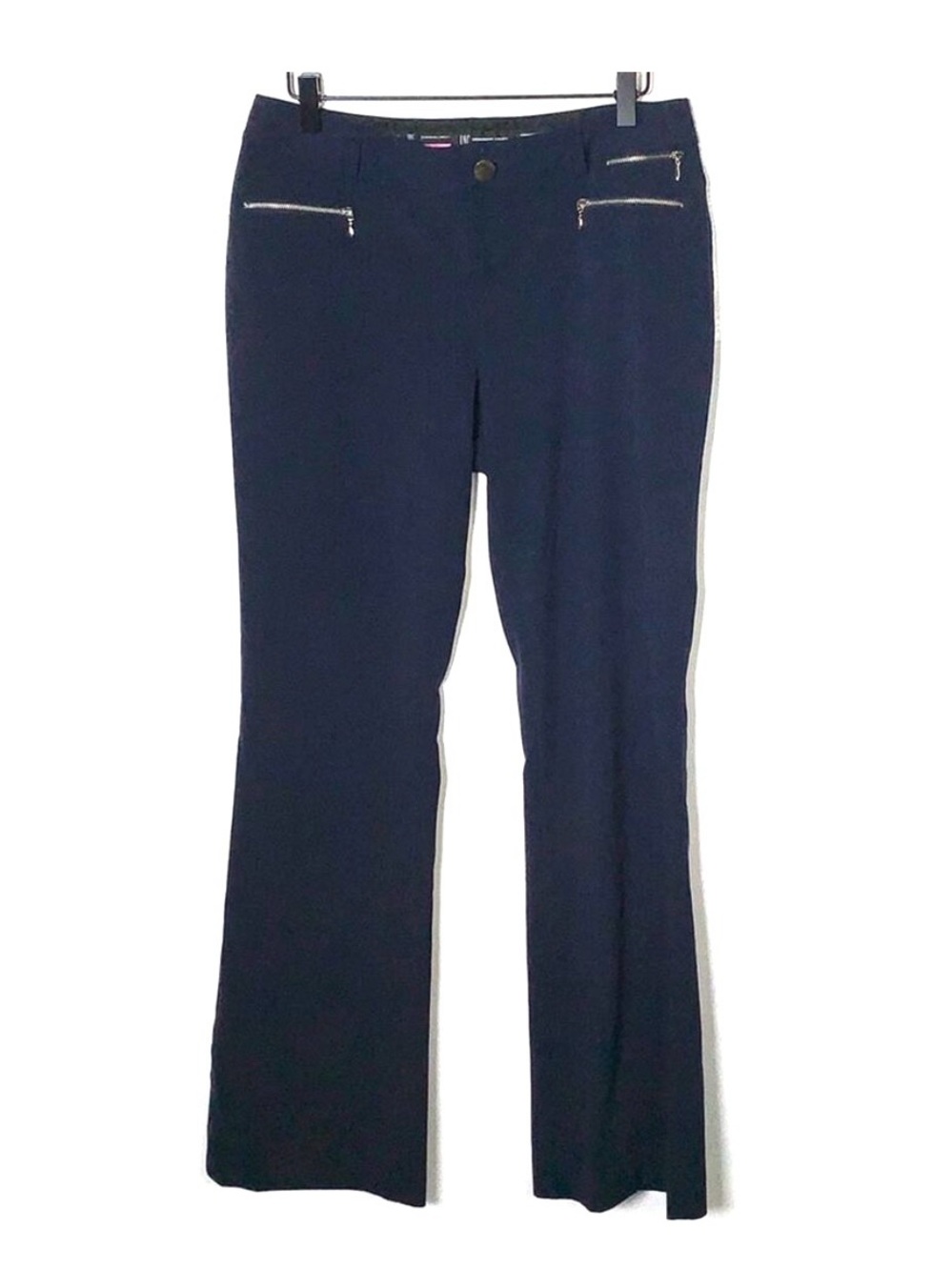 INC International Concepts navy blue boot cut leg pants size 4 B180